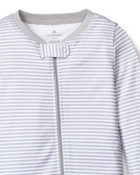 Grey Stripes PJ Romper
