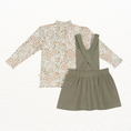 Load image into Gallery viewer, Olive Corduroy Dress Set