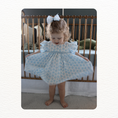 Load image into Gallery viewer, Blue Floral Smocked Dress
