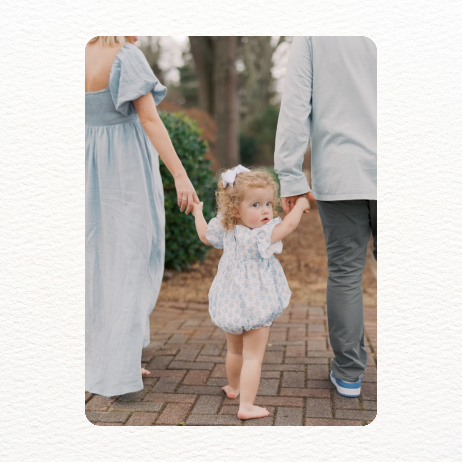 Blue Floral Smocked Bubble