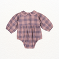Load image into Gallery viewer, Smocked Lilac Gingham Romper
