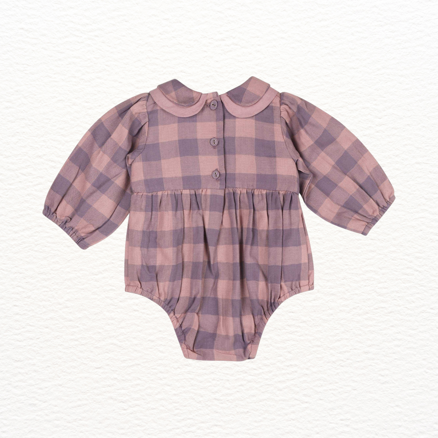 Smocked Lilac Gingham Romper