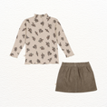 Load image into Gallery viewer, Olive & Floral Corduroy Skirt Set
