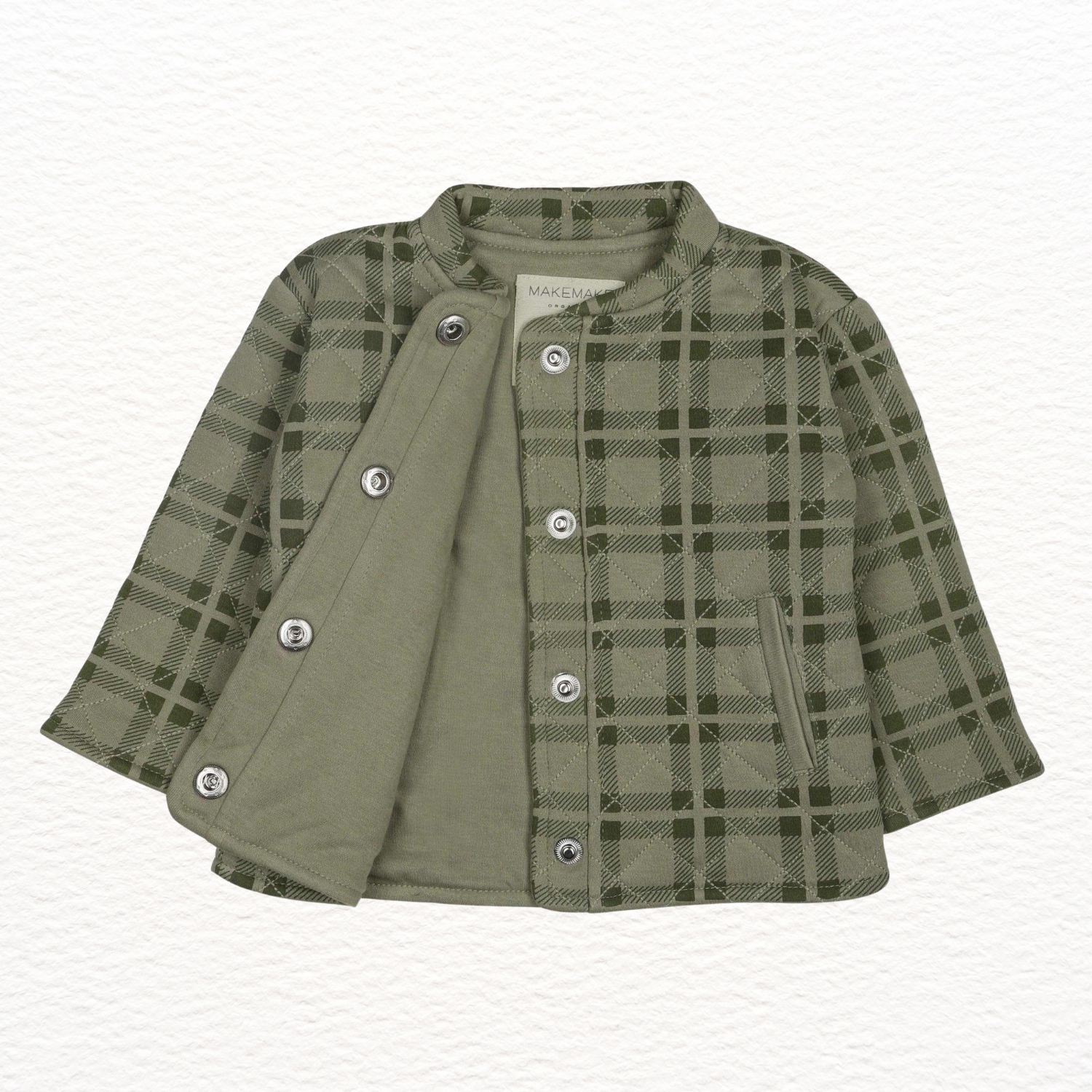 Quilted Olive Button Jacket