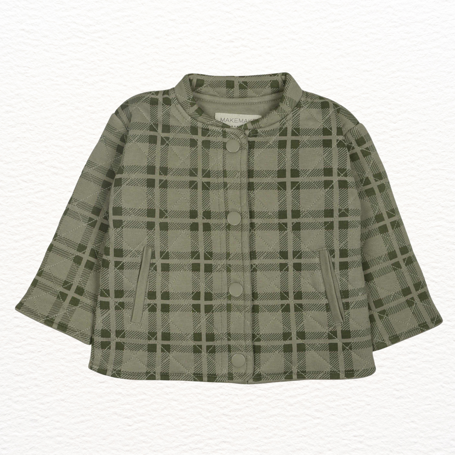 Quilted Olive Button Jacket