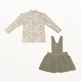 Load image into Gallery viewer, Olive Corduroy Dress Set
