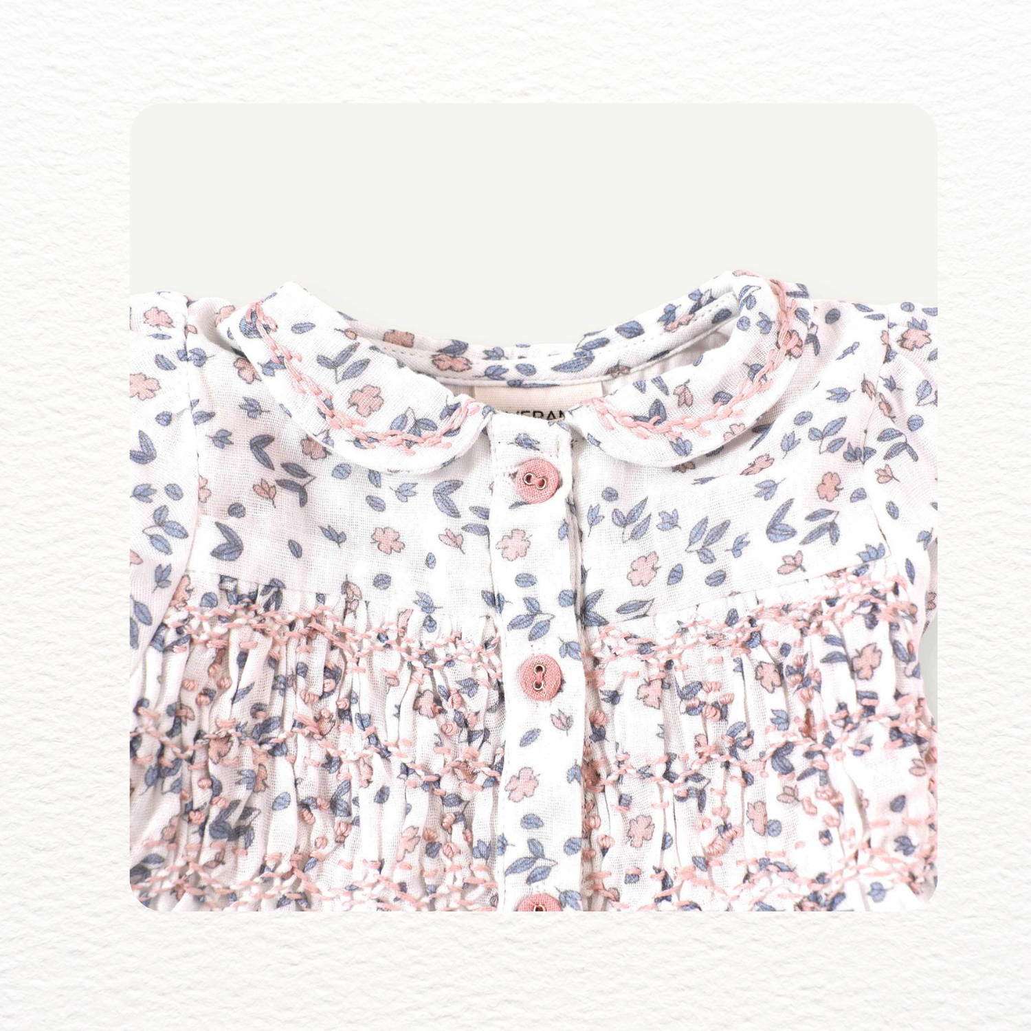 Sophia Floral Hand-Smocked Bubble