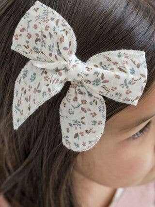 Muslin Bow Clip - Wyn Floral