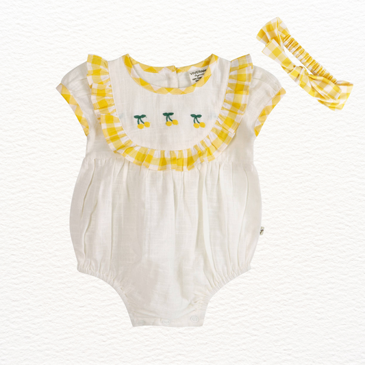 Josephine Lemons Baby Romper + Headband