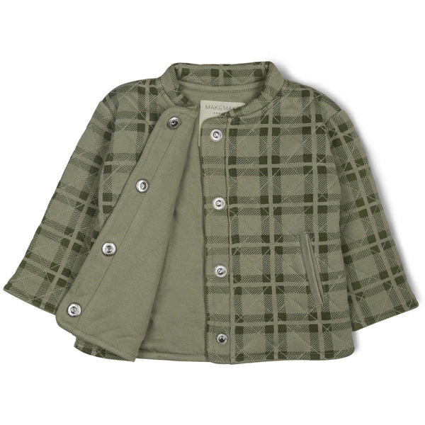 Quilted Olive Button Jacket