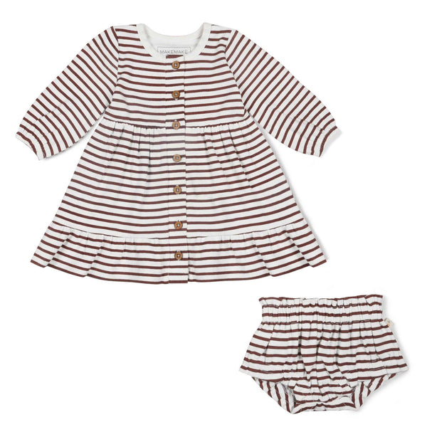 Tiered Stripes Dress