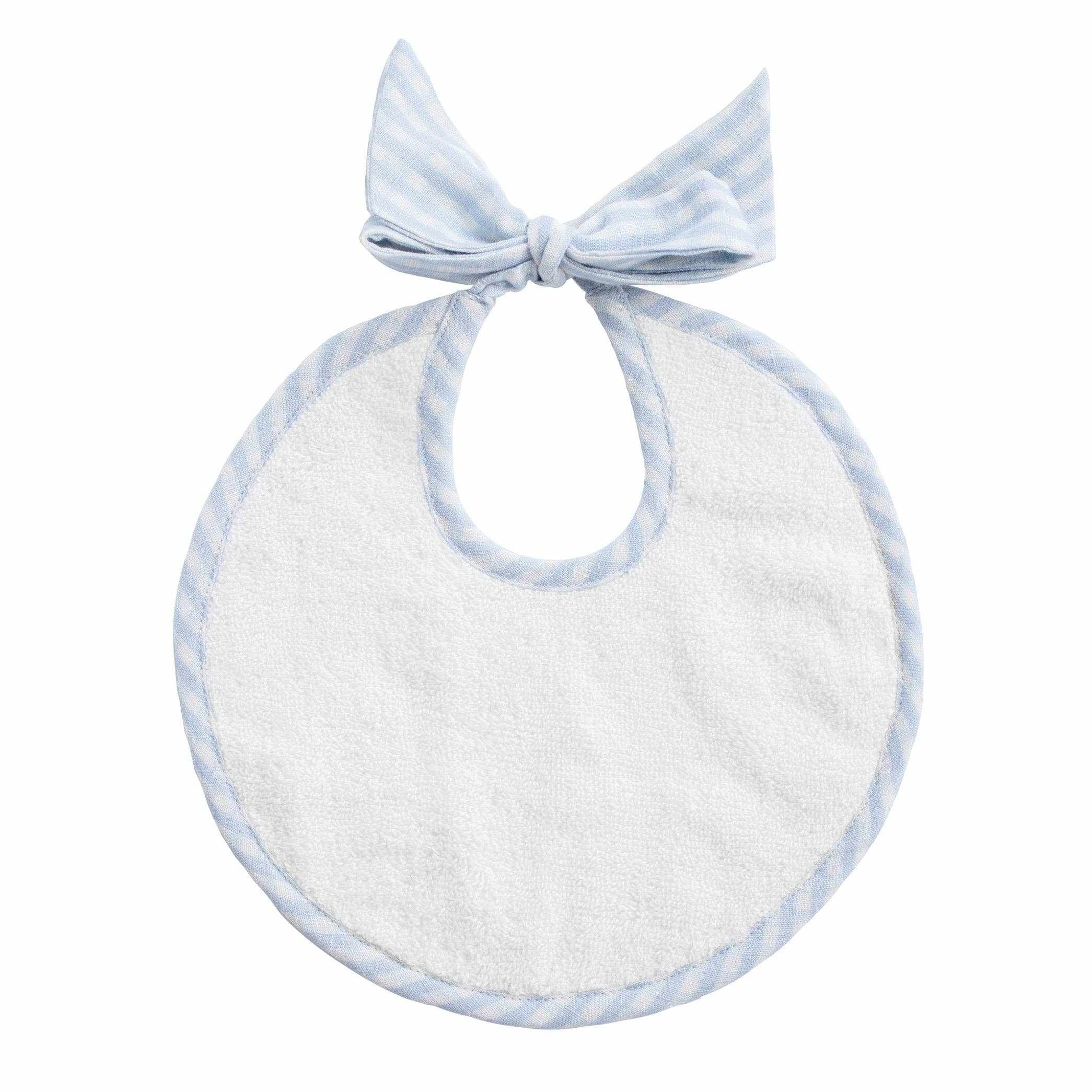 Pale Blue Gingham Bib