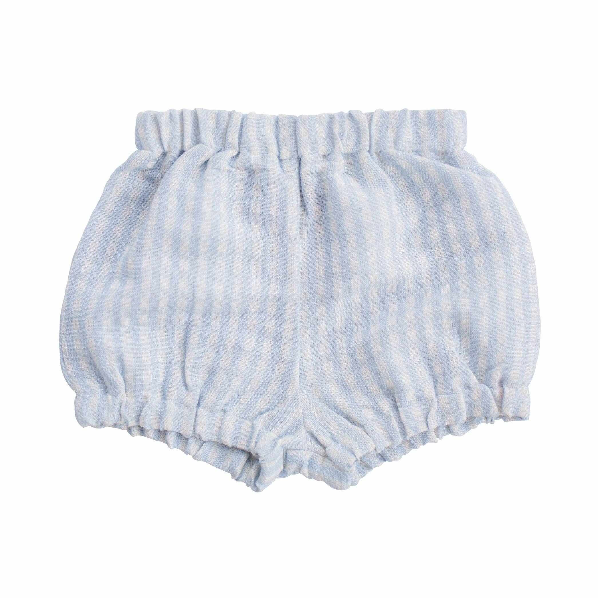 Pale Blue Gingham Shorts