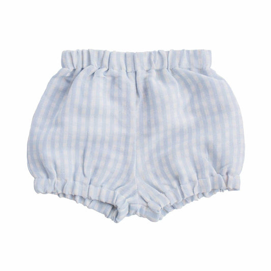 Pale Blue Gingham Shorts