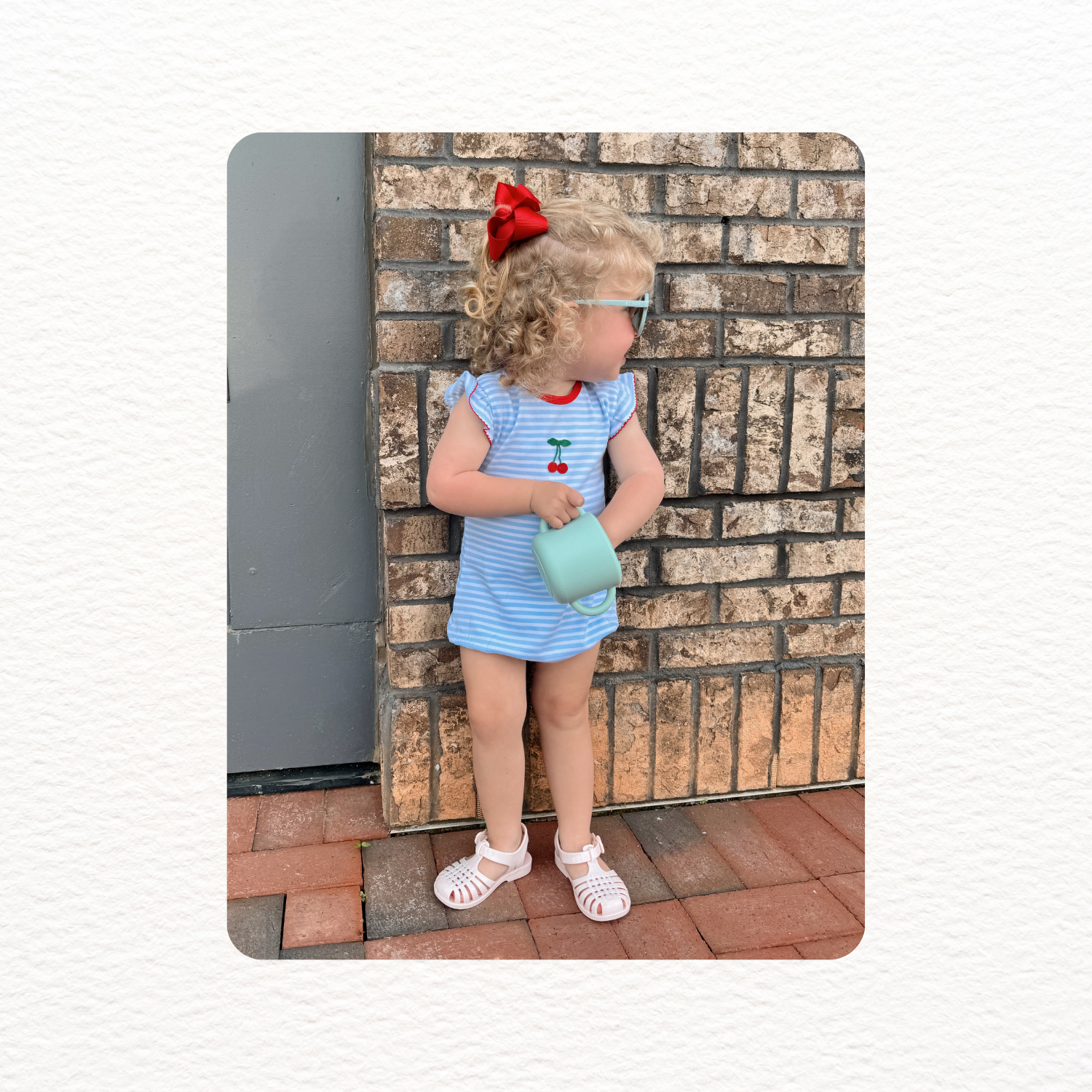 Cherry Stripe Romper