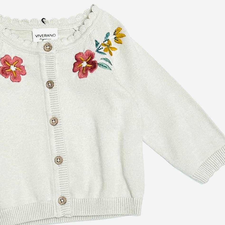 Floral Embroidered Cardigan