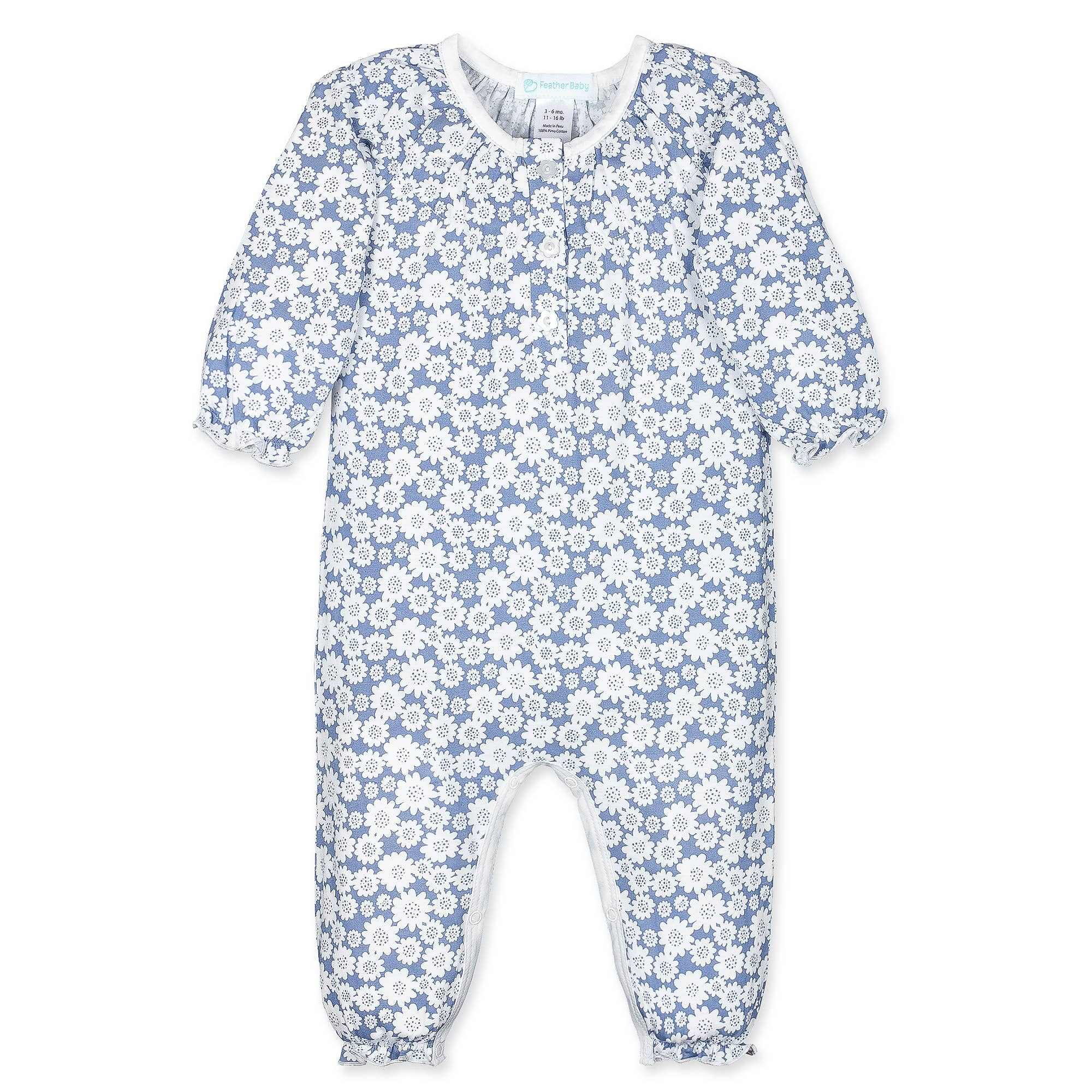 Blue Daisies Pima Romper