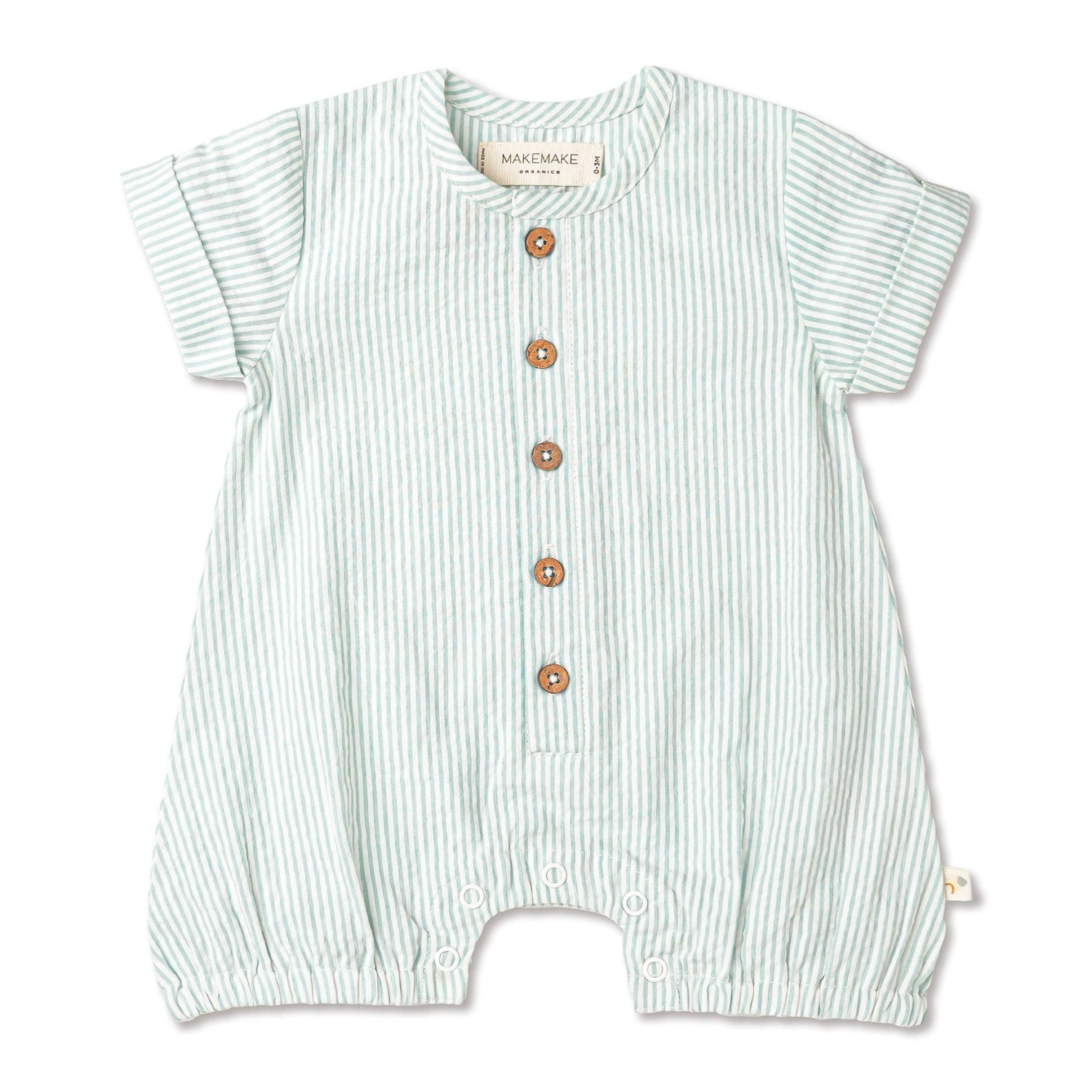 Green Stripes Romper