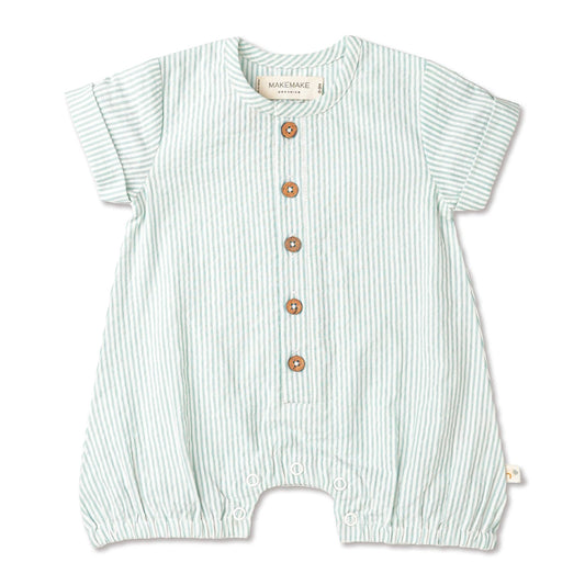 Green Stripes Romper