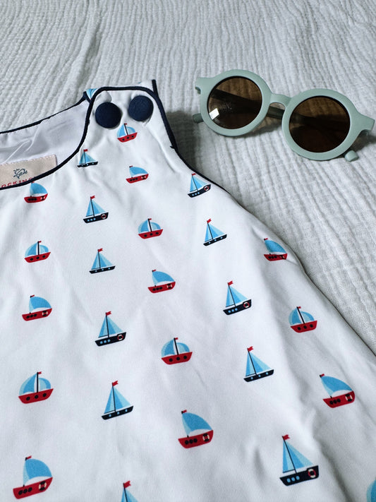 Sailboat Knit Shortall