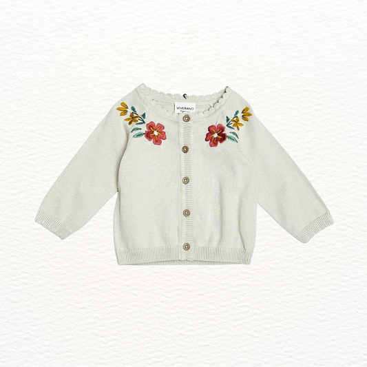 Floral Embroidered Cardigan