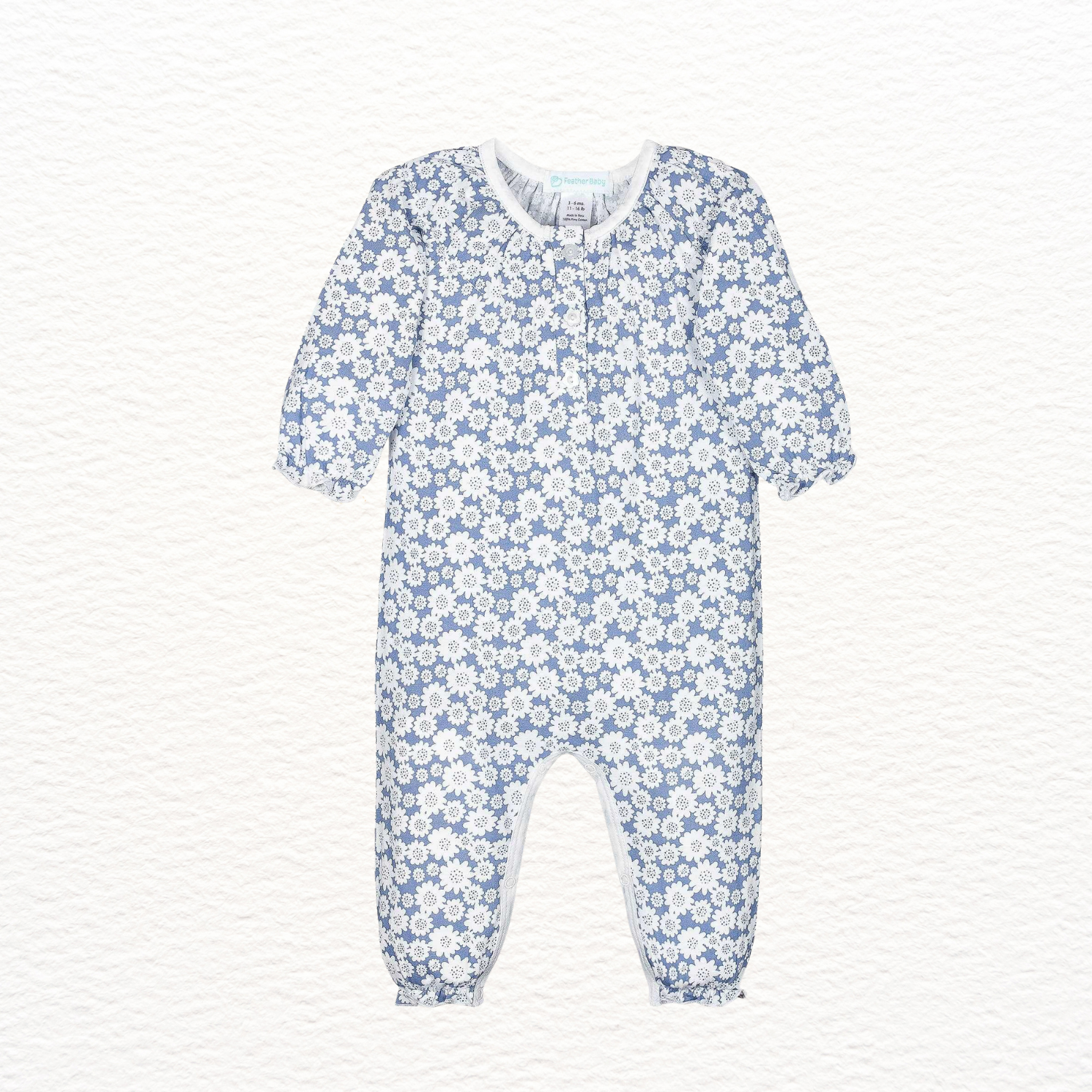 Blue Daisies Pima Romper