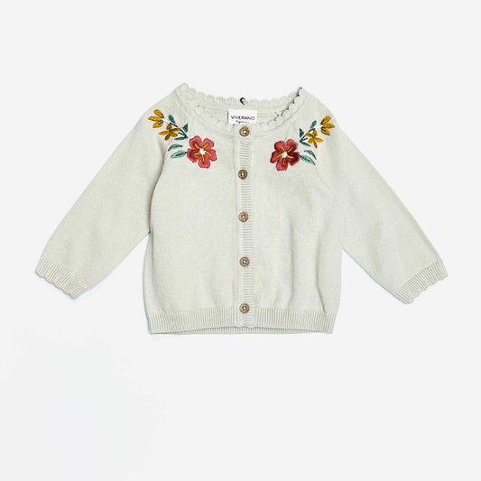 Floral Embroidered Cardigan