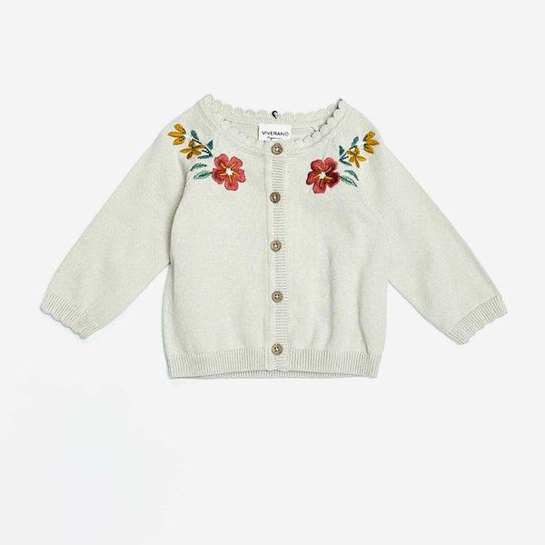 Floral Embroidered Cardigan