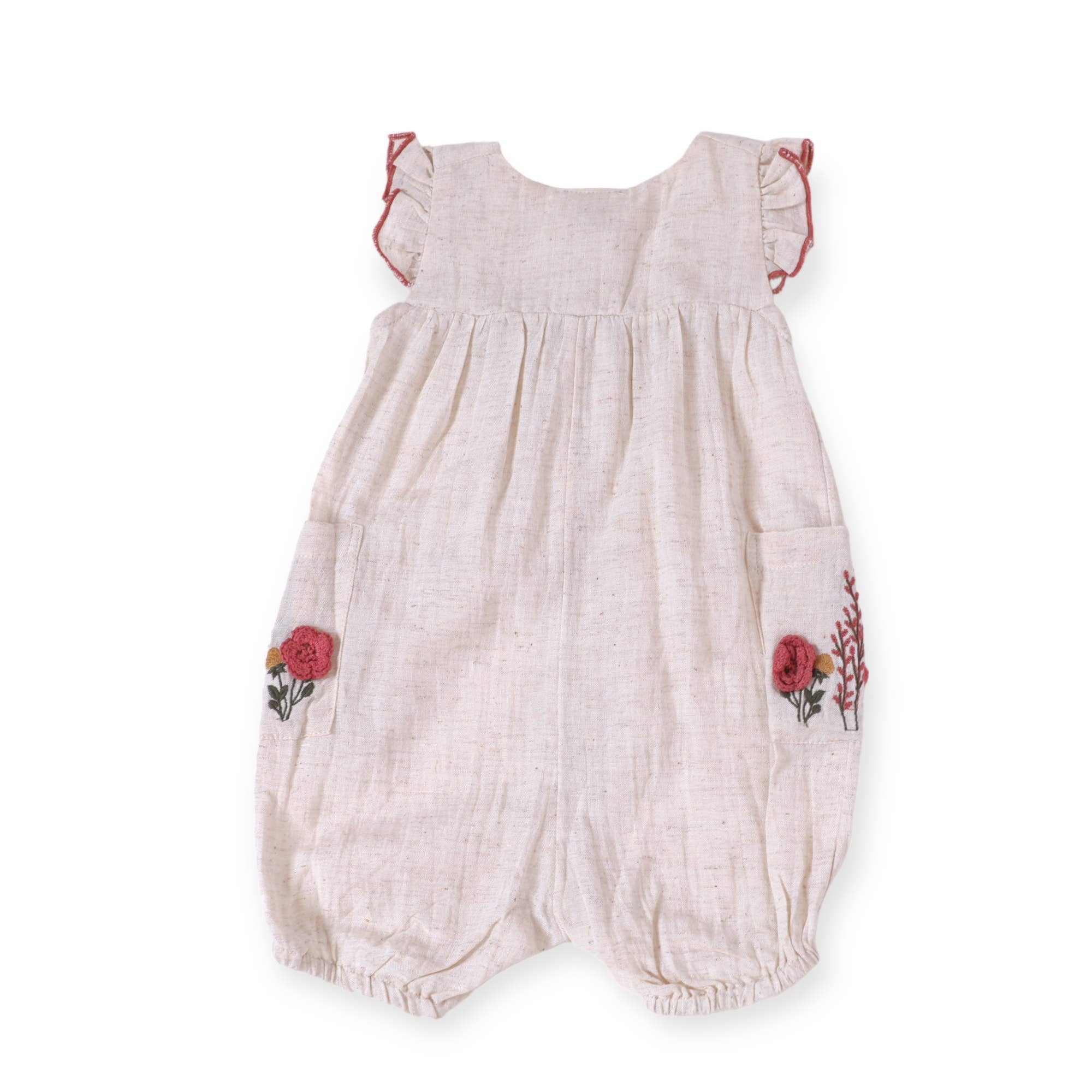 Victoria Embroidered Floral Romper