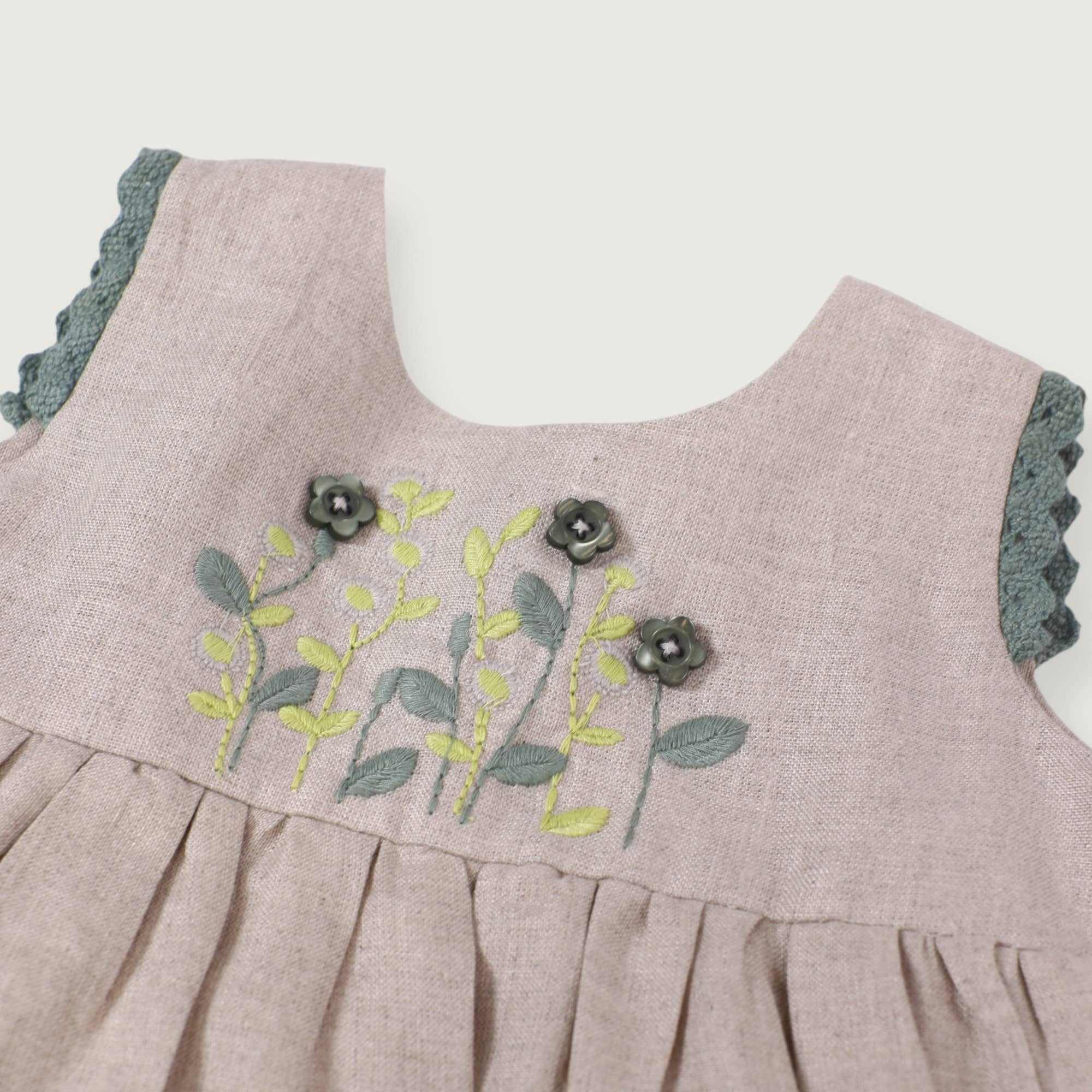 Sylvie Linen Baby Dress