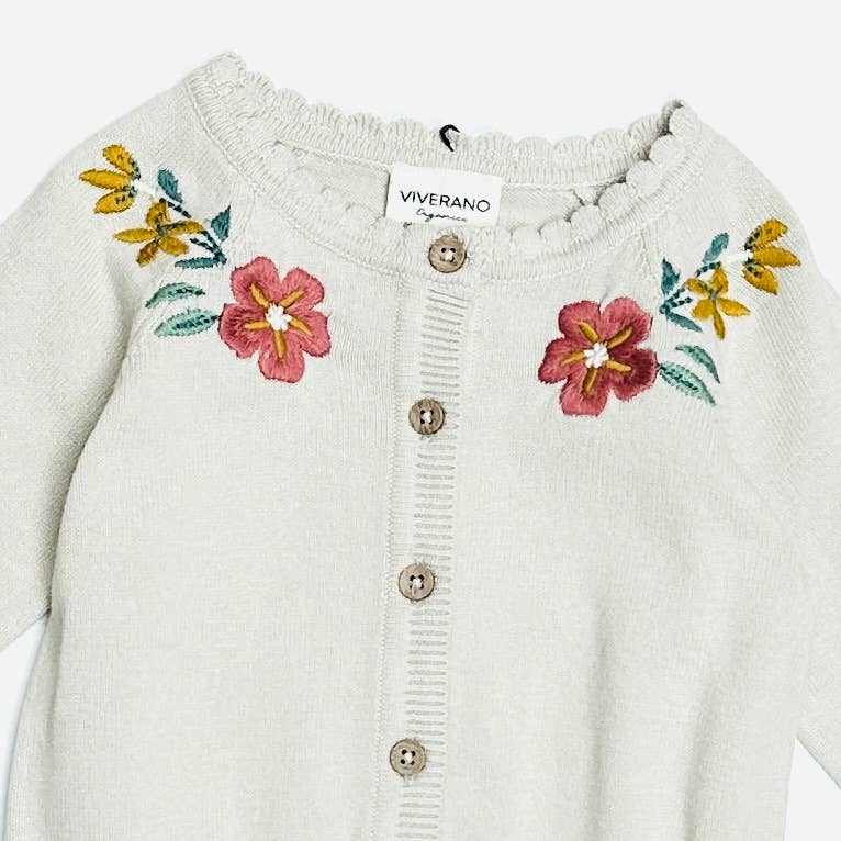 Floral Embroidered Cardigan