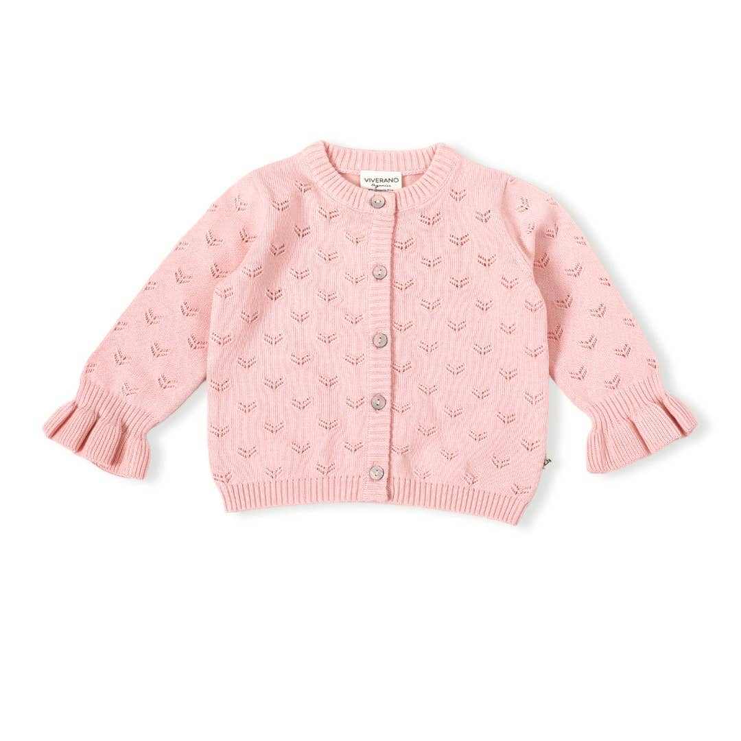 Milan Pointelle Ruffle Cardigan