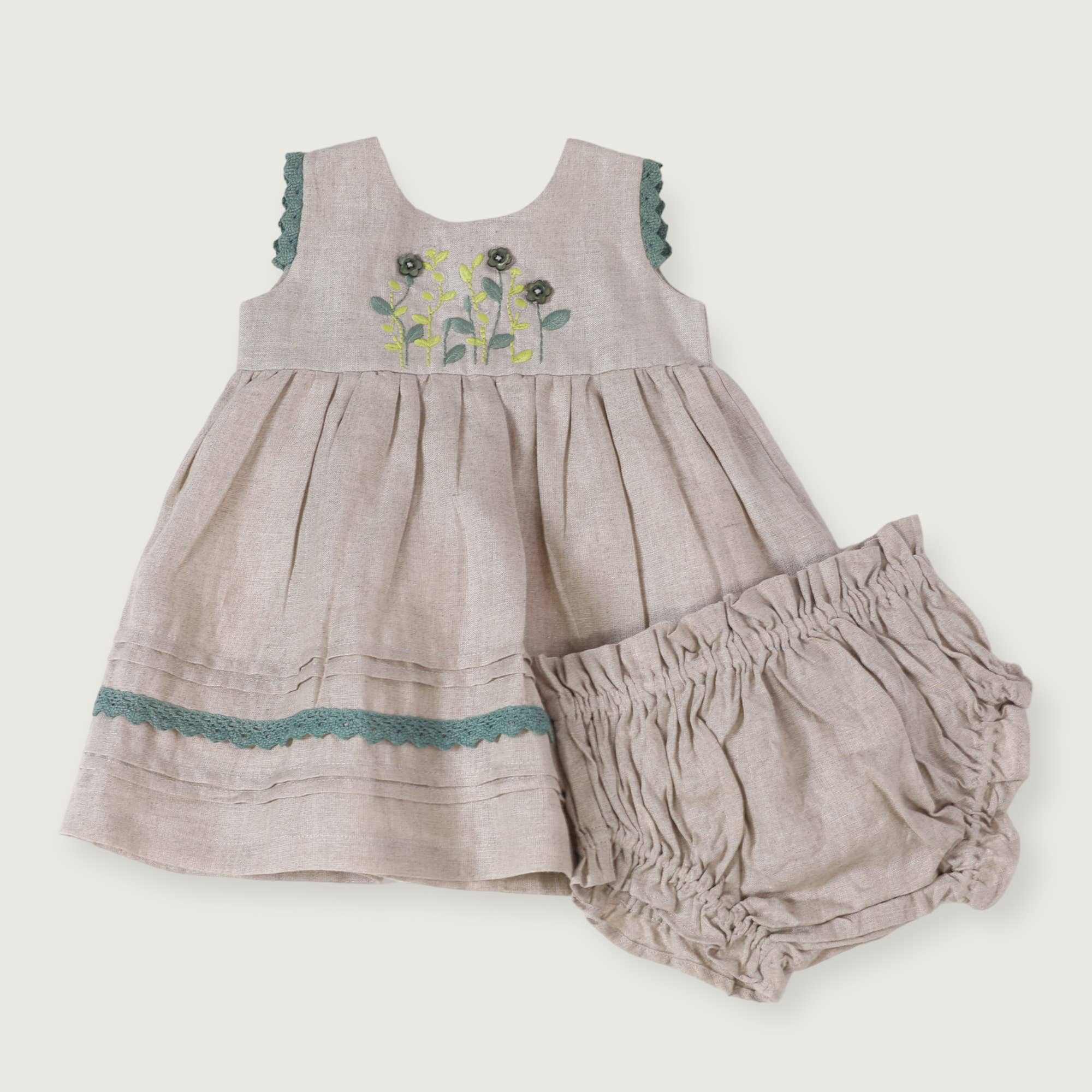 Sylvie Linen Baby Dress